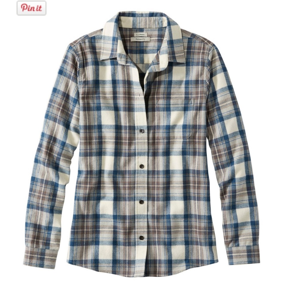 L.L. Bean Women’s Scotch Plaid Flannel Shirt - size XL
